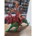1981 Complete He-Man And Battle Cat of He-Man Masters of the Universe 75 (MOTU) Vintage Figure