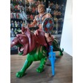 1981 Complete He-Man And Battle Cat of He-Man Masters of the Universe #25 (MOTU) Vintage Figure