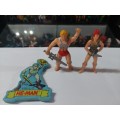 1984 MOTU ERASERS x3 of He-Man-Masters of the Universe (MOTU) Vintage Figure