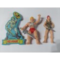 1984 MOTU ERASERS x3 of He-Man-Masters of the Universe (MOTU) Vintage Figure