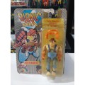 Bionic Six 1986 Complete ON CARD MECHANIC Vintage Figure