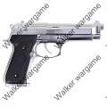 WE Beretta M9 Z88 Full Metal Green Gas Blow Back GBB Pistol New Version - Silver