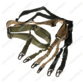 Tactical Two Point Elastic Bungee Snap Hook Rifle Sling -- Coyote Tan
