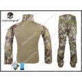 Special Force Mandrake Camo MR Combat Set Shirt & Pants Bulid in Elbow & Knee Pads - Size L
