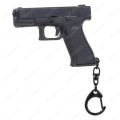 1:4 Glock Pistol Key Ring Keychain - Black