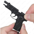 1:4 Beretta 92f M9 Pistol Key Ring Keychain - Black