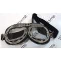 German WW II Style Motocycle Goggles - Clear Lens