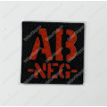 LWG015 AB NEG - Laser Cut Reflective Blood Type Patch With Velcro