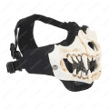 WST Fangs Metal Mesh Mask - White Teeth Black Mask