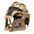 Tactical Samurai Airsoft Mask With Helmet - Desert Tan