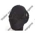 Airsoft Stalker Type Half Face Metal Mesh Mask Ver. 2 -- SWAT Black
