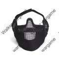 Airsoft Stalker Type Half Face Metal Mesh Mask Ver. 2 -- SWAT Black
