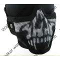 Stalker Type V1 Half Face Metal Mesh Face Mask - Skull Black
