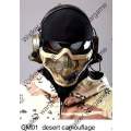 Stalker Type V1 Half Face Metal Mesh Face Mask - Desert Camo