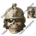 M03 Skull Plastic Half Face Protector Mask -Metal Black