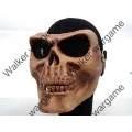 M02 Skull Plastic Full Face Protector Mask - Metal Bone Color