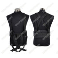 Tactical Waist Padded Molle Belt With Suspender Duty Belt - Black