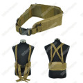 Tactical Waist Padded Molle Belt With Suspender Duty Belt - Tan