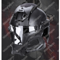 Tactical Samurai Airsoft Mask With Helmet - SWAT Black