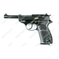 WE Full Metal Heavy Weight Walther Waffenwerke P38 Airsoft Gas Blow Back Pistol - Black