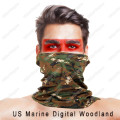 US Marine Digital Woodland - Multi WARP Seamless Headband Headwear Neck Face Mask Multiwarp