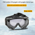 FMA Fan Goggles With Two Lens - Black
