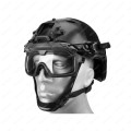 Tan Frame - Clear Lens FMA SF Tactical Helmet QD Goggle Anti FOG Wind Dust Protection ANSI Z87.1