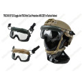 Tan Frame - Clear Lens FMA SF Tactical Helmet QD Goggle Anti FOG Wind Dust Protection ANSI Z87.1