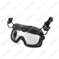 Black Frame - Clear Lens FMA SF Tactical Helmet QD Goggle Anti FOG Wind Dust Protection ANSI Z87.1