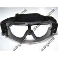Tactical Wind Dust X800 Goggle Clear Glasses - Black