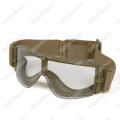 Tactical Wind Dust X800 Goggle Clear Glasses - Tan