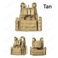YAKEDA Quick Release Plate Carrier Molle Vest - Tan