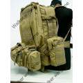 US Tactical Molle Assault Backpack Bag 50L - Desert Tan