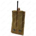 Tactical Molle Short Radio Pouch - Multi Color Fit Radio , Mag - SWAT Black