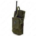 Tactical Molle Short Radio Pouch - Fit Radio , Mag - OD Green