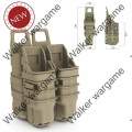 Tactical Molle FastMag Pistol and Rifle Magazine Clip Holder Pouch - Desert Tan