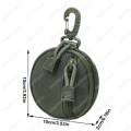 Molle Coin Bag Key Bag Round Small Bag with Hook - SWAT Black