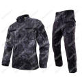 BDU Battle Dress Uniform Full Set - Special Force Night OPS Black TYP Typhon Camo Size XL
