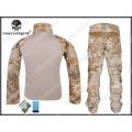Combat Set Shirt & Pants Build in Elbow & Knee Pads - US Navy Seal AOR1 Digital Desert Camo XL
