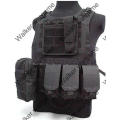 FSBE Molle Combat Assault Plate Carrier Vest Black - SWAT Black (Can fit SAPS Bullet Proof)