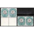 UNION 1947 1/2d SPRINGBOK SELECTION IN PAIRS AND OTHER MULTIPLES VERY FINE MINT. SOME VARIETIES