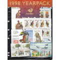 RSA 1998 YEAR PACK AS ISSUED BY THE SOUTH AFRICAN POST OFFICE