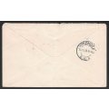 SWA 1928 5d PAIR POSTAGE DUES ON INCOMING TAXED COVER EX DURBAN PHILATELIC EXHIBITION