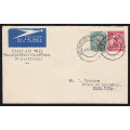 SOUTH AFRICA 1935 FIRST AIRMAIL COVER FLOWN BY SAA BEAUFORT WEST CAPE TOWN