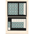 SOUTH AFRICA 1947 SCREENED PICTORIALS ½d INCL OFFICIALS ACCUMULATION ON 8 PAGES IN MULTIPLES MNH