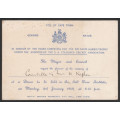 1949 INVITATION TO A DANCE UNDER AUSPICES S.A. COLOURED CRICKET ASSOCIATION CITY OF CAPE TOWN