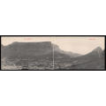 CAPE OF GOOD HOPE CIRCA 1905 PANORAMIC DOUBLE CARD VIEW OF CAPE TOWN, UNUSED