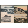 CAPE OF GOOD HOPE HOUT BAY EARLY 1900`s SELECTION OF 8 DIFFERENT POSTCARDS USED/UNUSED.