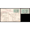 CAPE OF GOOD HOPE 1906 POSTCARD WITH SCARCE MULDERSDRIFT JUNCTION SINGLE CIRCLE CANCEL
