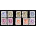 HONG KONG 1938 KGVI SELECTION 25c TO $2 WITH VARIOUS SHADES FINE MINT. CAT ± £480